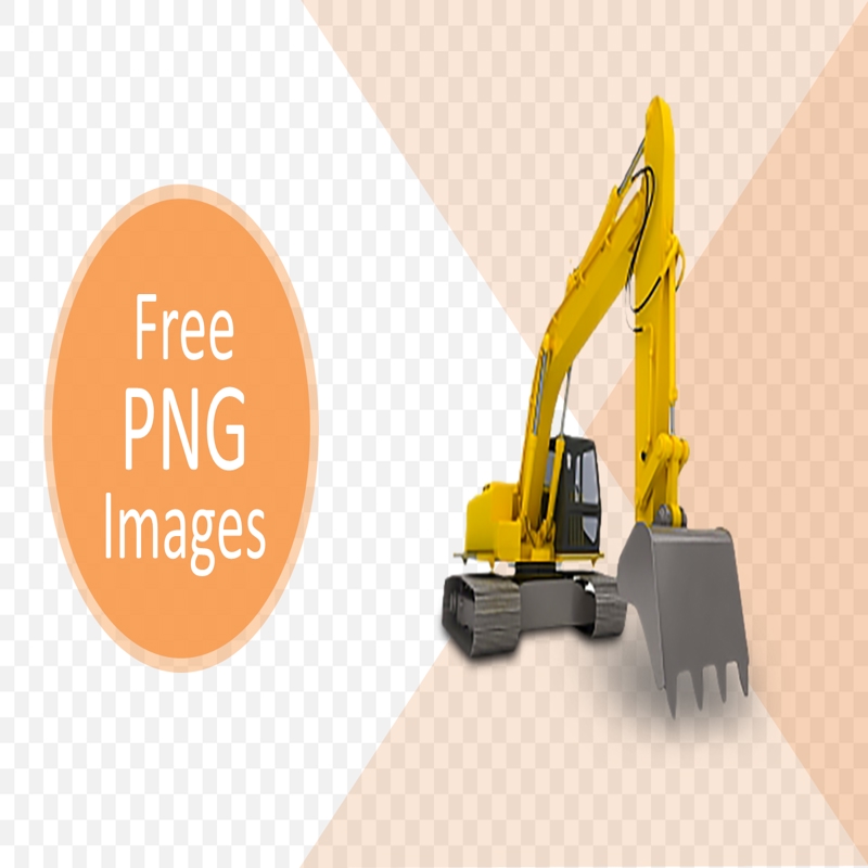 قالب حرفه ای پاورپوینت با موضوع با تصویر PNG بیل مکانیکی حرفه‌ای سه‌بعدی