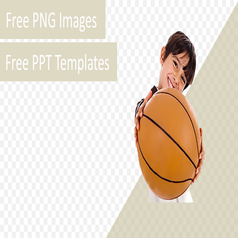 قالب حرفه ای پاورپوینت با موضوع با تصویر PNG پسر با توپ بسکتبال