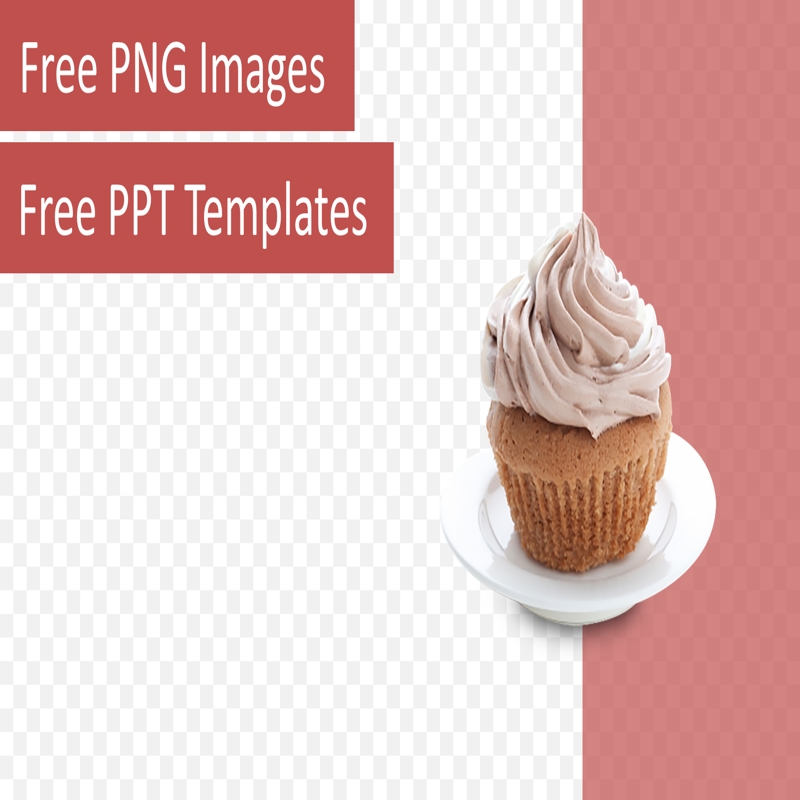 قالب حرفه ای پاورپوینت با موضوع با تصاویر PNG کاپ‌کیک
