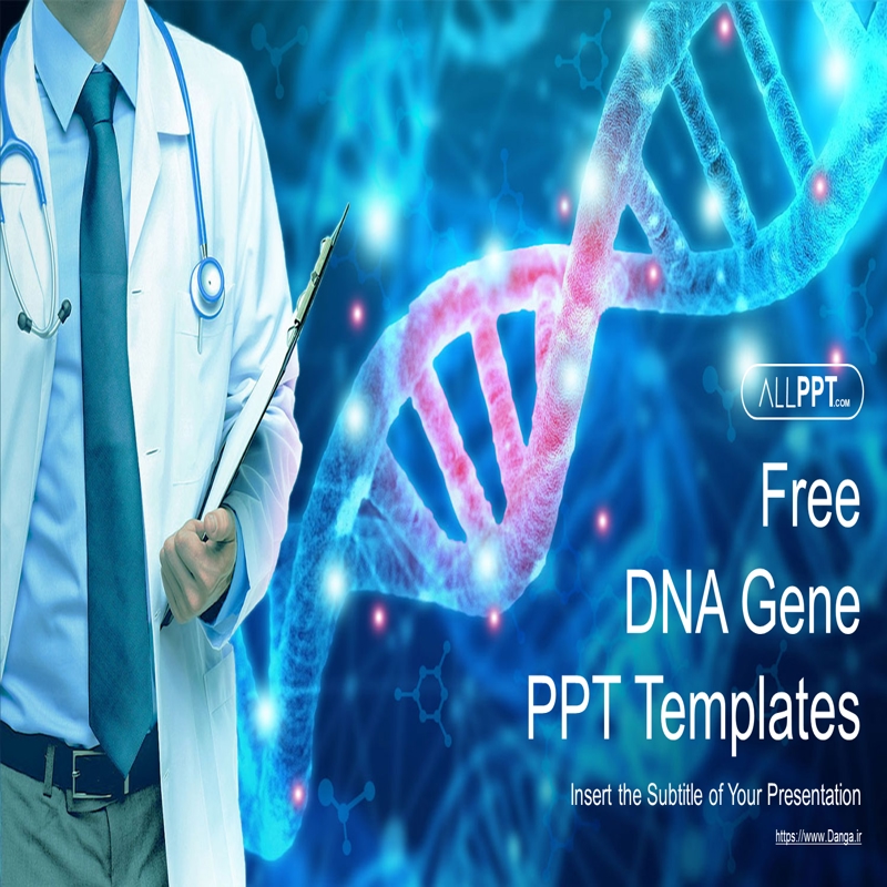 قالب حرفه ای پاورپوینت با موضوع بیوتکنولوژی ژن DNA