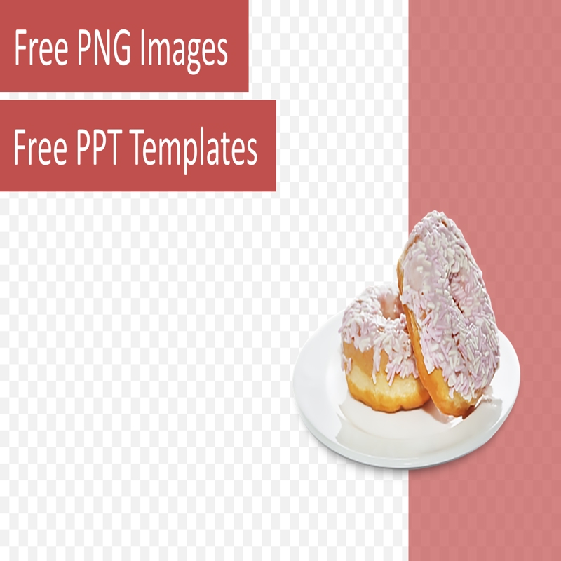 قالب حرفه ای پاورپوینت با موضوع با تصاویر PNG دونات روی بشقاب