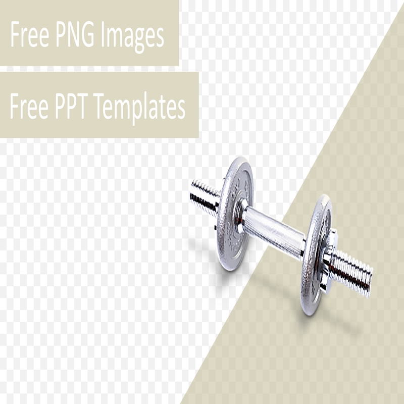 قالب حرفه ای پاورپوینت با موضوع با تصویر PNG وزنه‌های دمبل