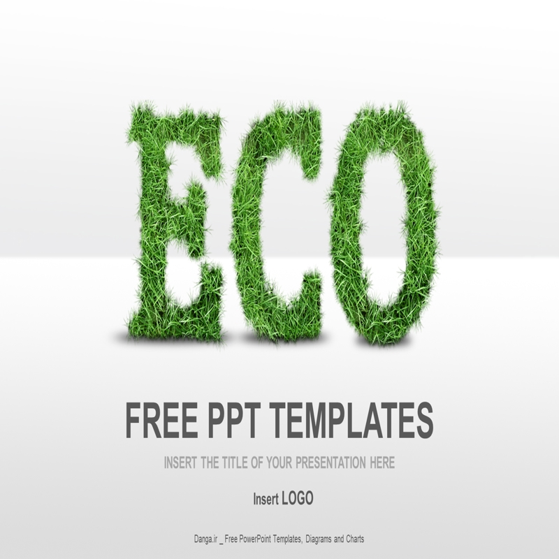 قالب حرفه ای پاورپوینت با موضوع طبیعت نماد ECO (سایز استاندارد)