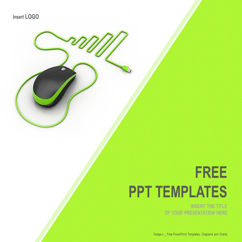 قالب حرفه ای پاورپوینت با موضوع کامپیوتر ماوس با کابل استاندارد