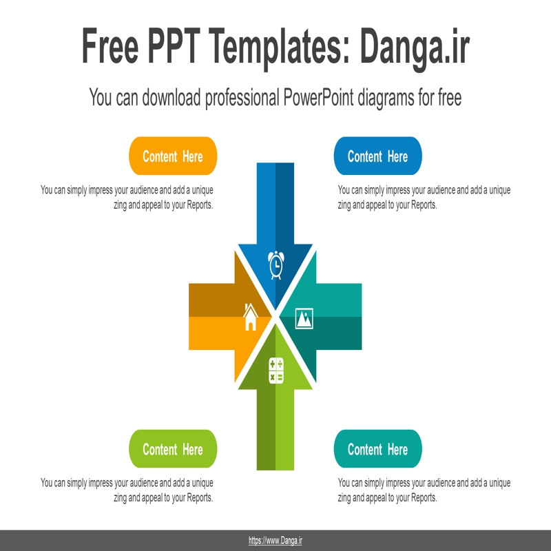 قالب حرفه ای پاورپوینت با موضوع طرحواره‌ فلش‌های تمرکز اوریگامی
