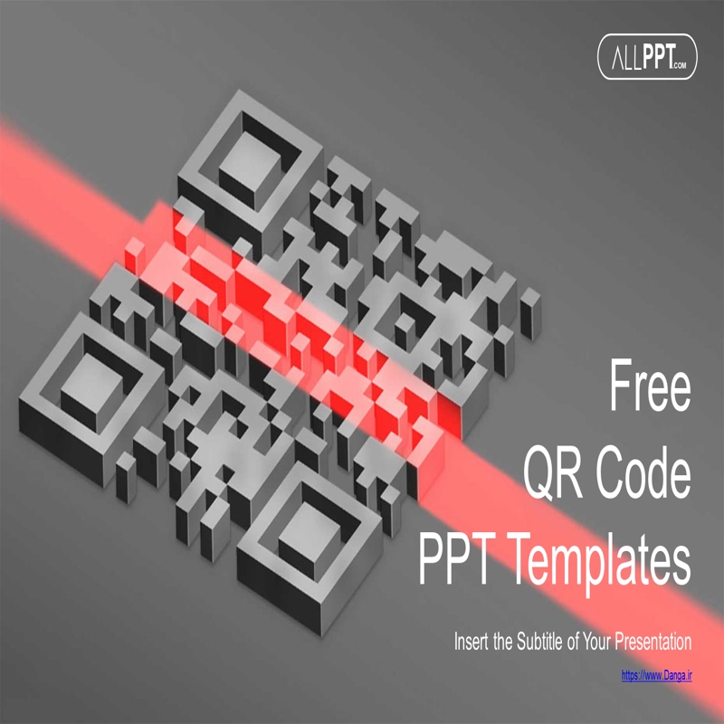 قالب حرفه ای پاورپوینت با موضوع اسکن کد QR