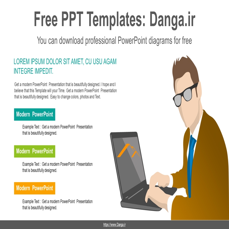 قالب حرفه ای پاورپوینت با موضوع نمودار بازرگان در حال کار