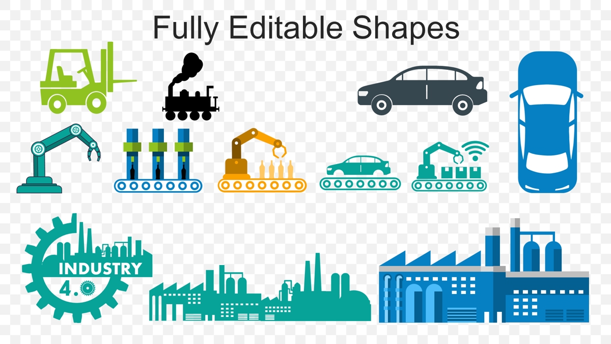 قالب حرفه ای پاورپوینت با موضوع انقلاب صنعتی نسل چهارم (Industry 4.0)