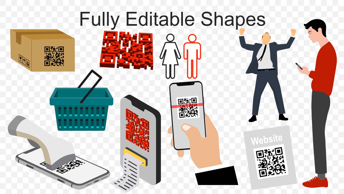 قالب حرفه ای پاورپوینت با موضوع اسکن کد QR