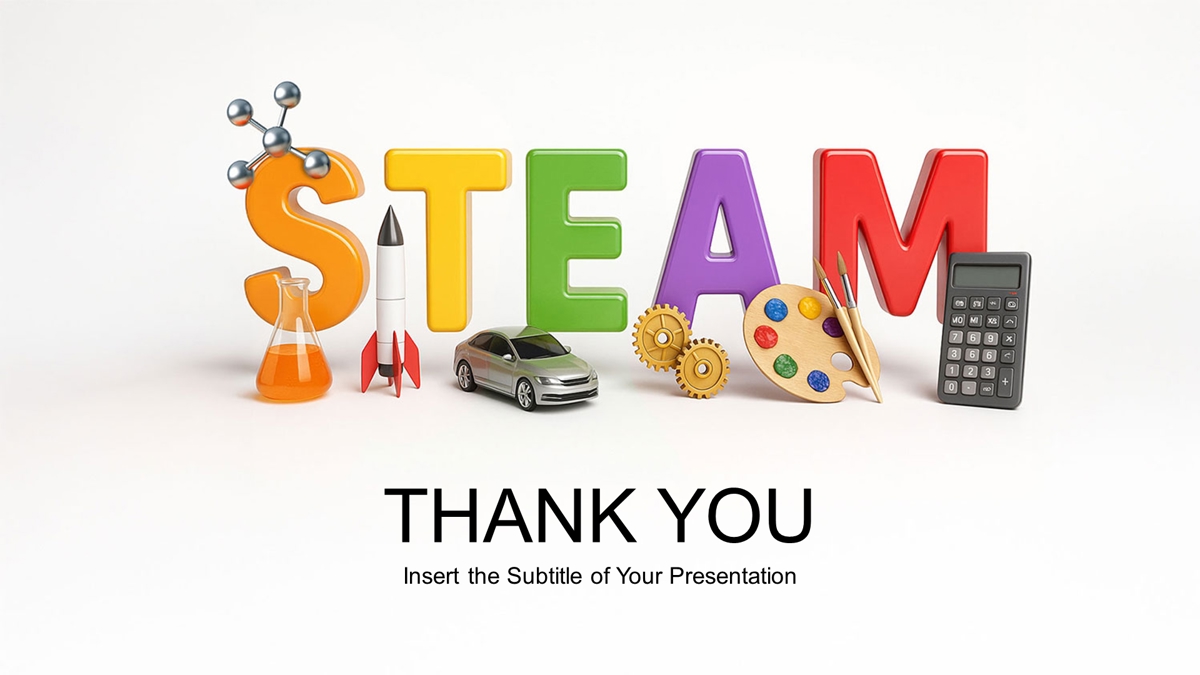 قالب حرفه ای پاورپوینت با موضوع آموزش خلاقانه STEAM