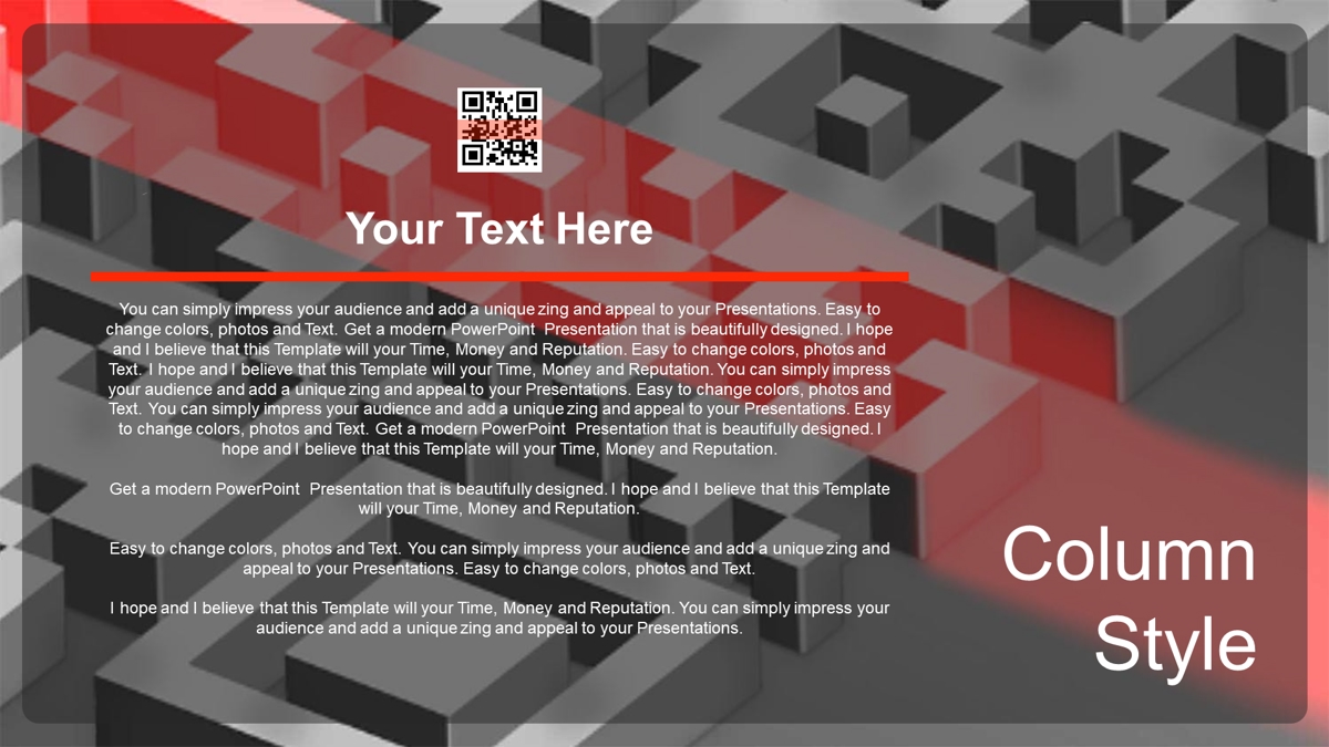 قالب حرفه ای پاورپوینت با موضوع اسکن کد QR