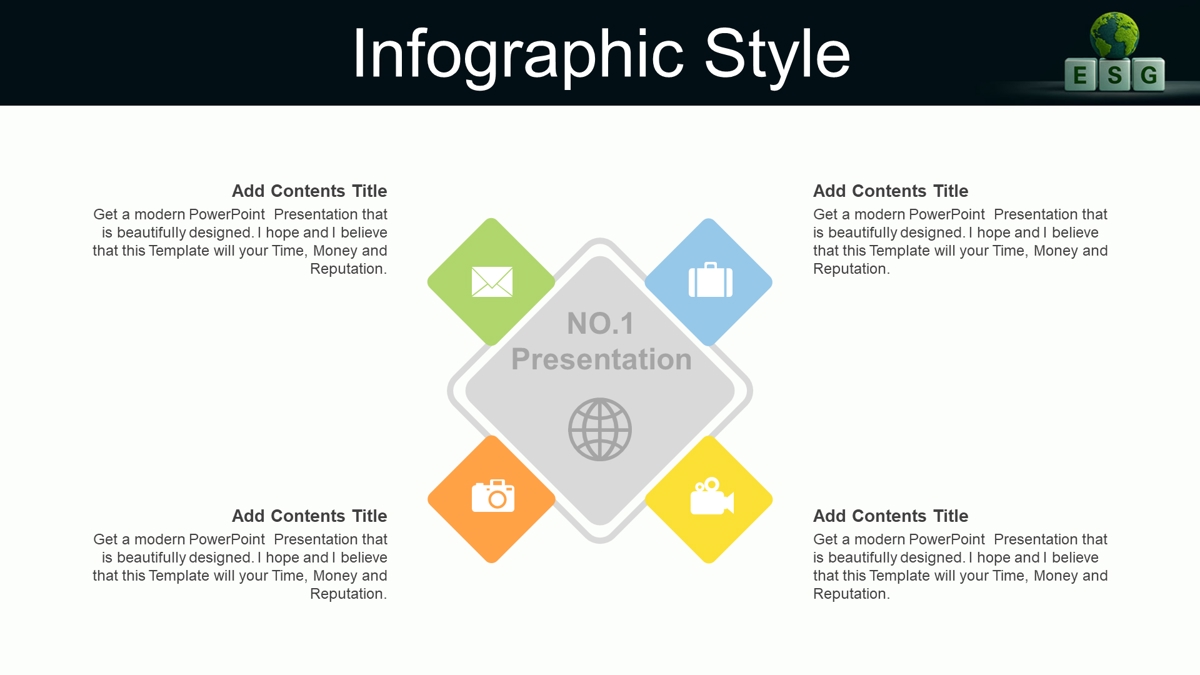 قالب حرفه ای پاورپوینت با موضوع پایداری نوآوری ESG