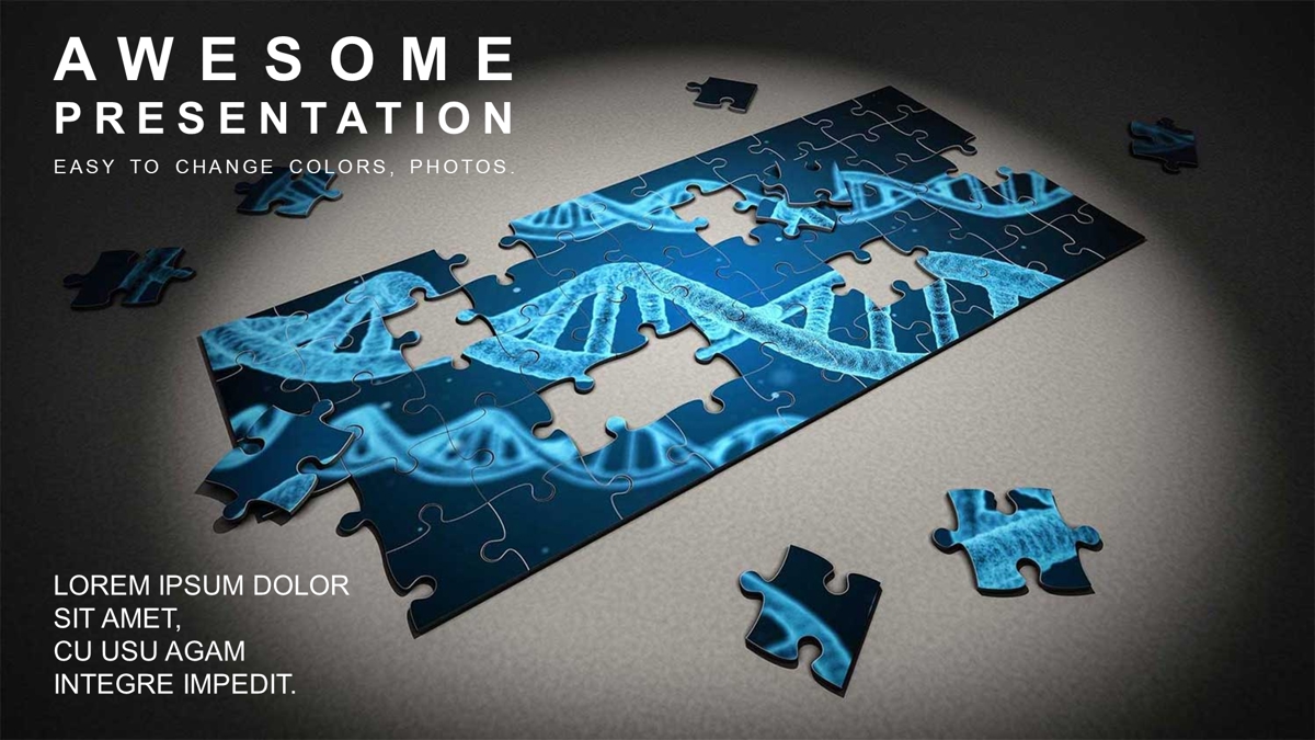 قالب حرفه ای پاورپوینت با موضوع بیوتکنولوژی ژن DNA