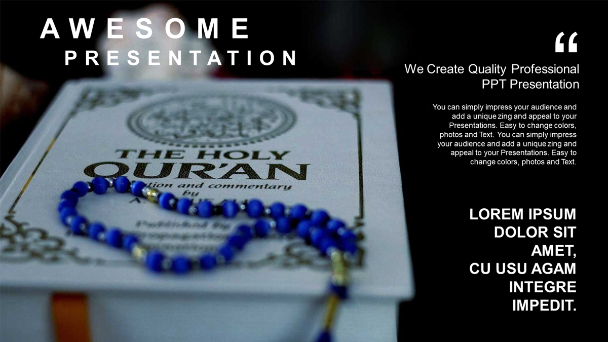 قالب حرفه ای پاورپوینت با موضوع غروب آفتاب مسجد اسلامی