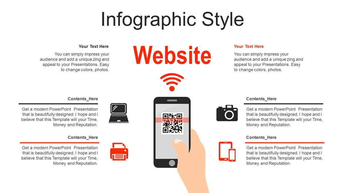قالب حرفه ای پاورپوینت با موضوع اسکن کد QR