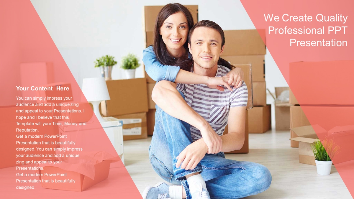 قالب حرفه ای پاورپوینت با موضوع روز اسباب‌کشی خانواده خوشحال