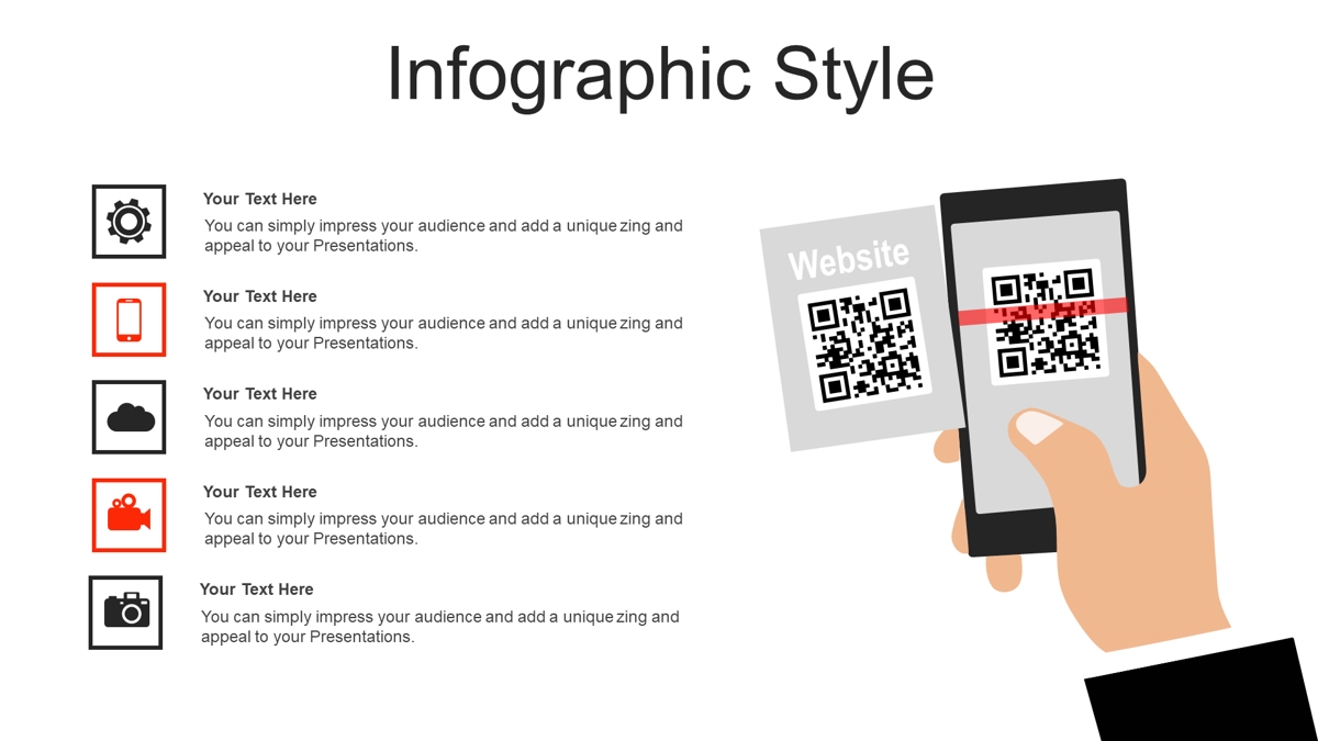 قالب حرفه ای پاورپوینت با موضوع اسکن کد QR