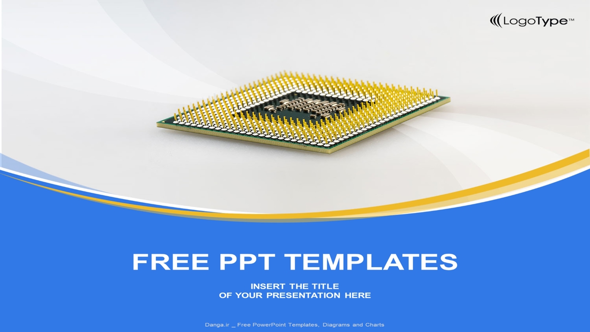 قالب حرفه ای پاورپوینت با موضوع تراشه CPU کامپیوتر (سایز استاندارد)