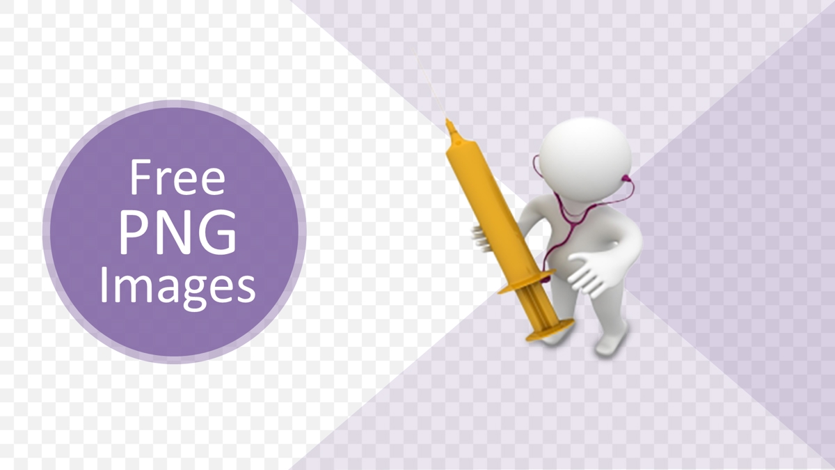 قالب حرفه ای پاورپوینت با موضوع با تصویر PNG دکتر با سرنگ