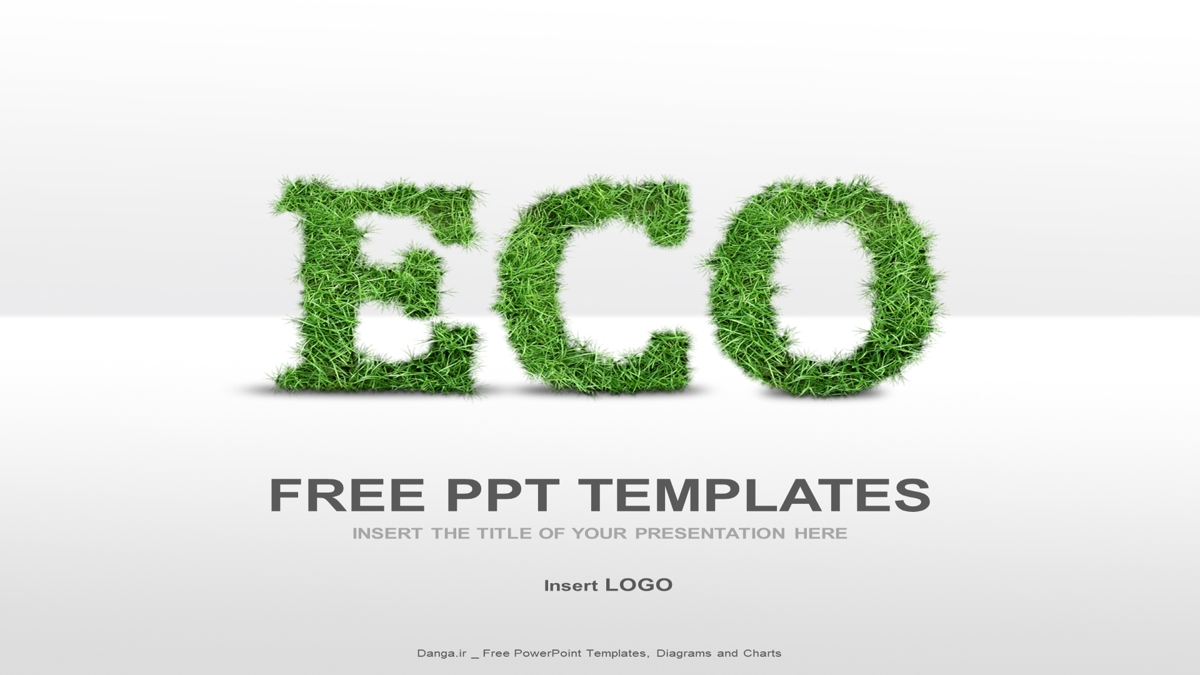 قالب حرفه ای پاورپوینت با موضوع طبیعت نماد ECO (عریض)