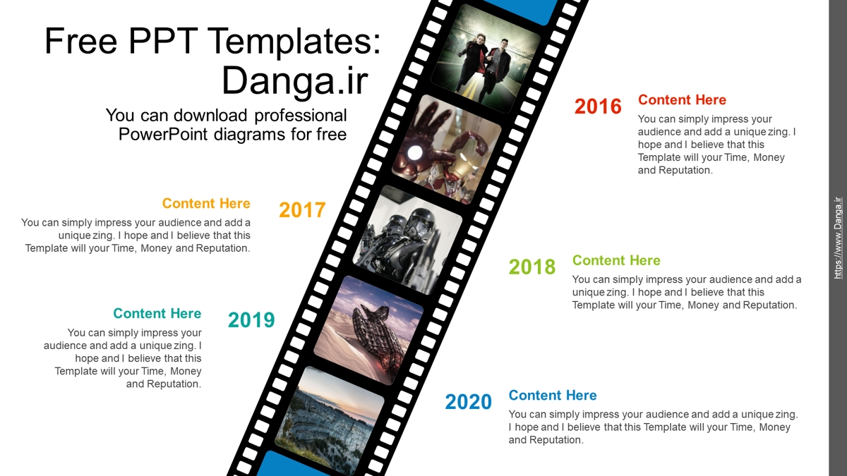 قالب حرفه ای پاورپوینت با موضوع طرحواره‌ عکس فیلم