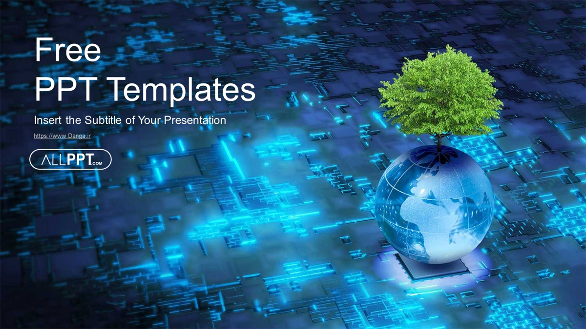 قالب حرفه ای پاورپوینت با موضوع فناوری اطلاعات سبز