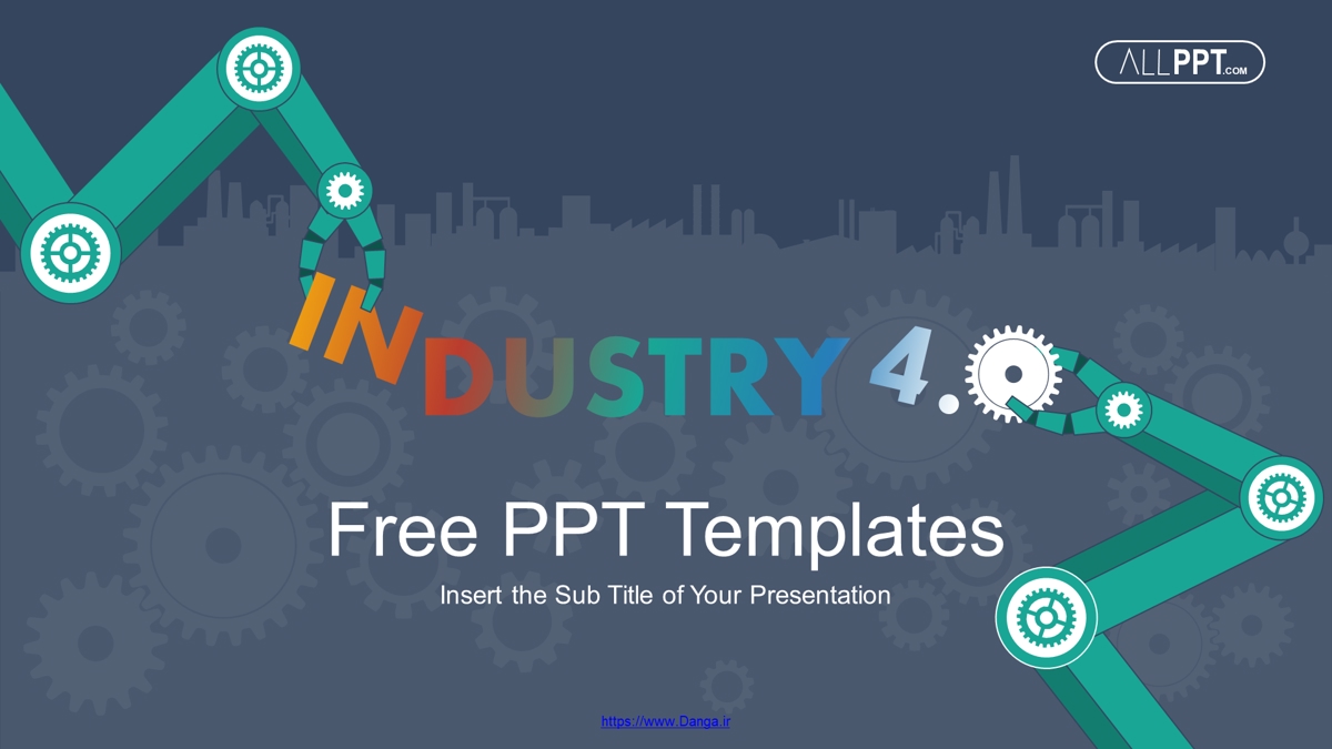 قالب حرفه ای پاورپوینت با موضوع انقلاب صنعتی نسل چهارم (Industry 4.0)