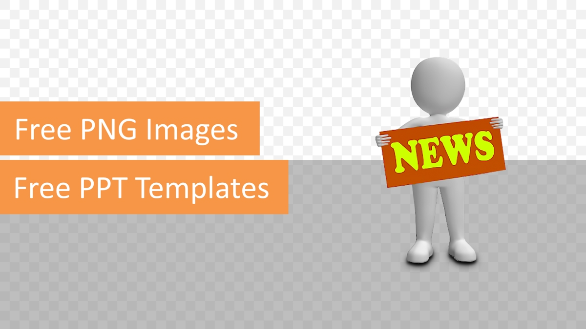 قالب حرفه ای پاورپوینت با موضوع PNG کاراکتر تابلوی اخبار