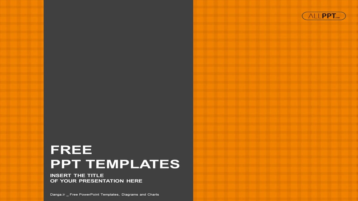 قالب حرفه ای پاورپوینت با موضوع پس‌زمینه شطرنجی نارنجی استاندارد