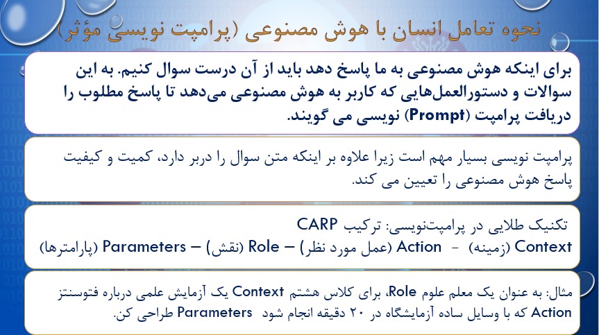 فایل پاورپوینت کاربرد هوش مصنوعی در آموزش (35 اسلاید حرفه‌ای)