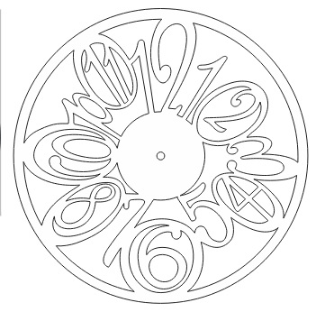 طرح ساعت تخته سه لا مناسب برای استفاده در دستگاه های cnc چوب و cnc لیزر - plywood clock laser cut cdr file